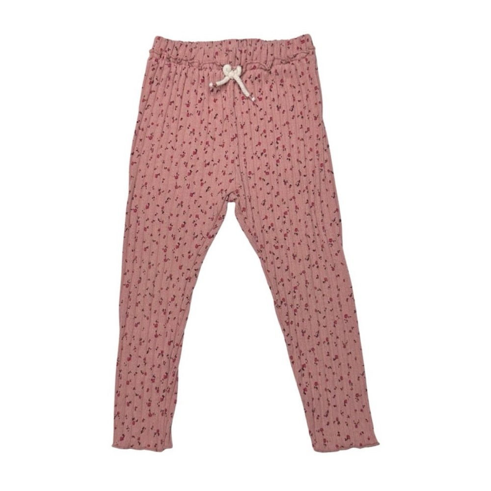 Zara Floral Ribbed‎ Leggings